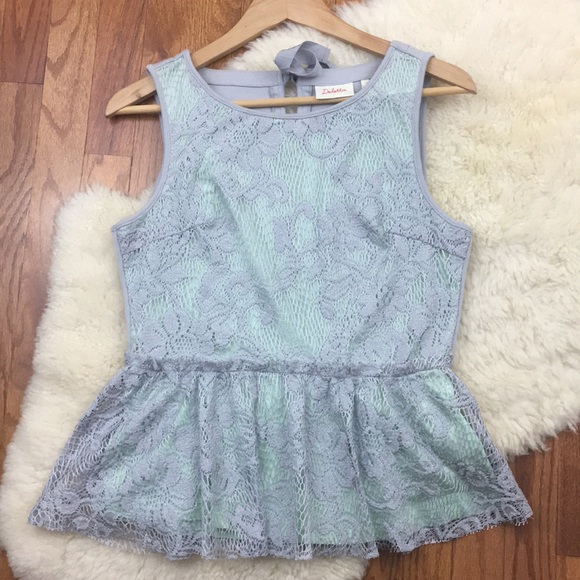 Anthropologie Tops - Anthropologie Peplum Lace Top- G22